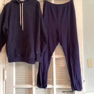 aerie Navy Blue Hoodie & Jogger Set